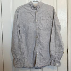 Jack and Jones long sleeve grey button up size medium